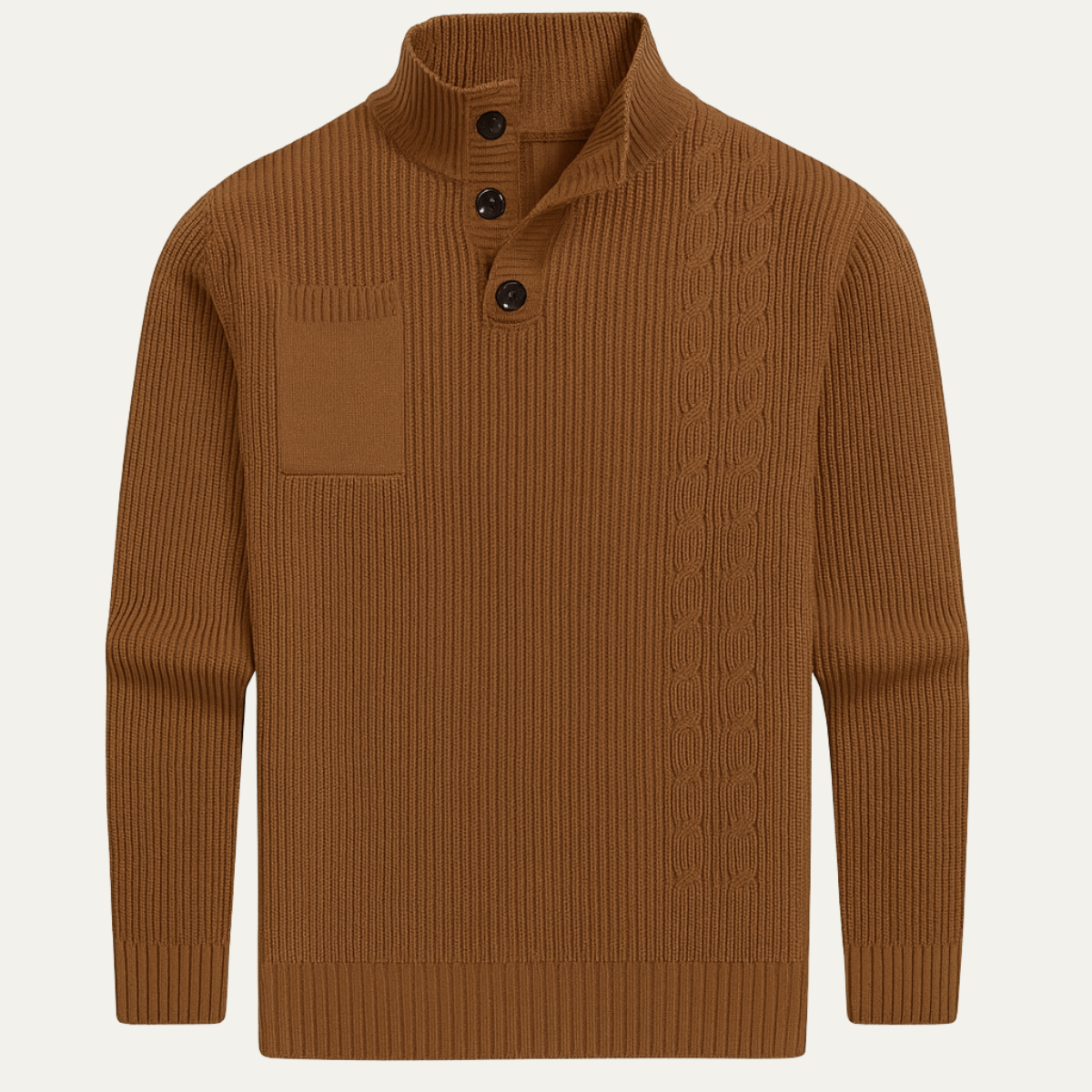The Capo Vaticano Elegant Stand Collar Winter Button Knit Jumper 1