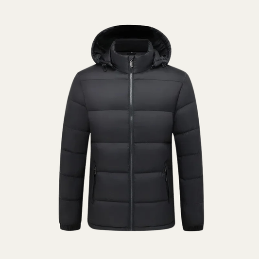 The Cardiff Men’s Winter Hooded Puffer Jacket with Detachable Hood Coat 0