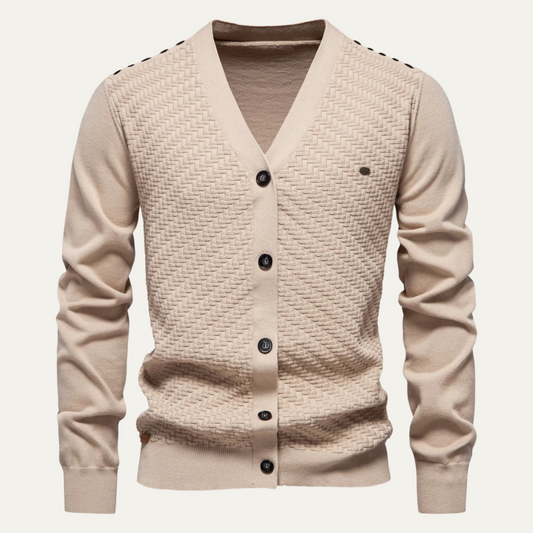 The Carmarthen Men's Stylish Button Front Knit Cardigan 0