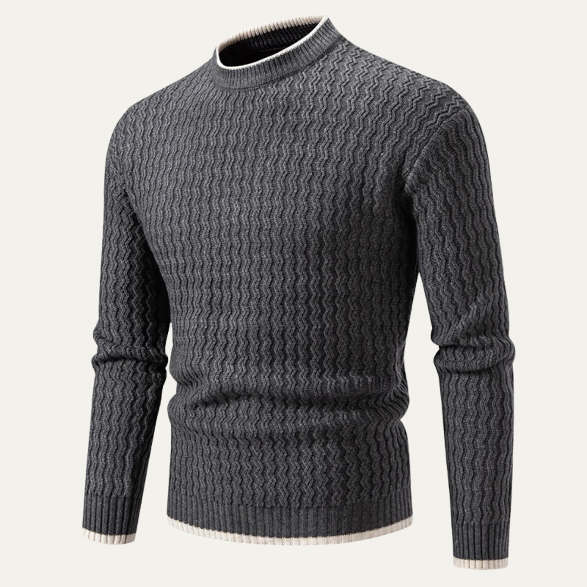 The Catanzaro Men's Casual Soft Cable Knit Crew Neck Jumper 0