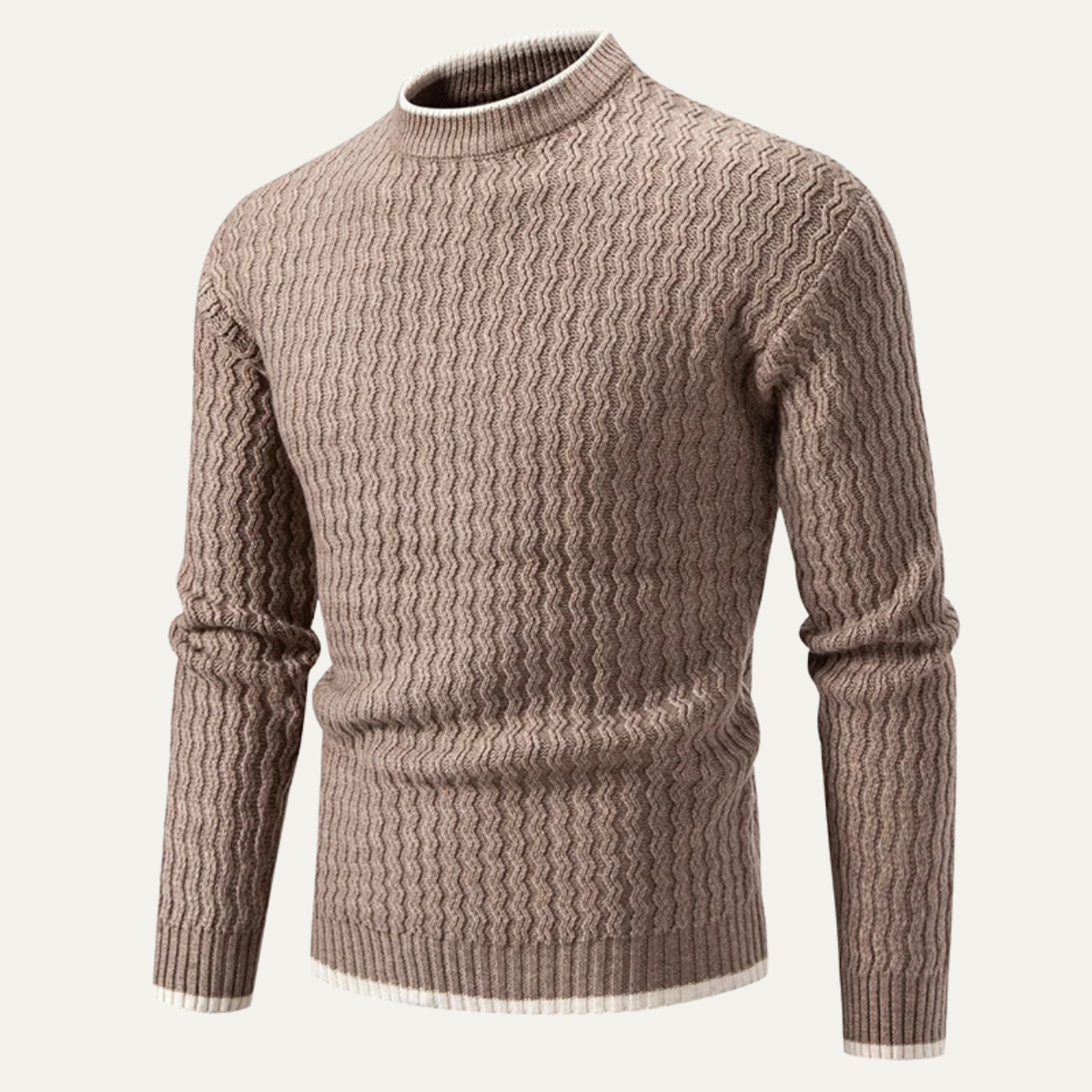The Catanzaro Men's Casual Soft Cable Knit Crew Neck Jumper 4