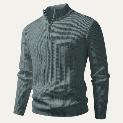 The Cavallino Men's Half Zip Knitted Winter Jumper 10