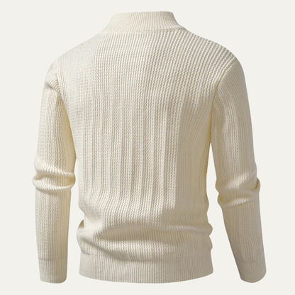 The Cavallino Men's Half Zip Knitted Winter Jumper 2
