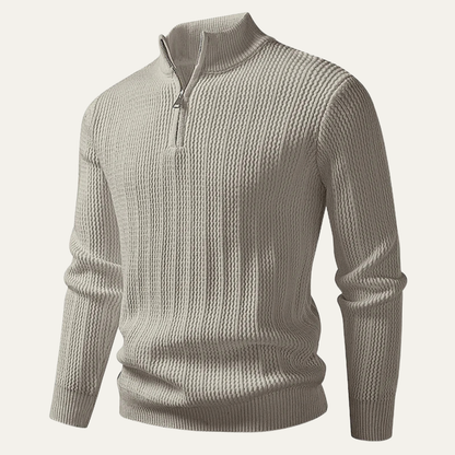 The Cavallino Men's Half Zip Knitted Winter Jumper 7