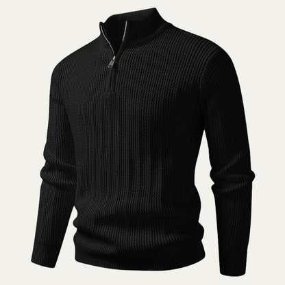 The Cavallino Men's Half Zip Knitted Winter Jumper 8
