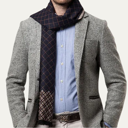 The Champs Élysées Cashmere Merino Scarf for Men - Black 0