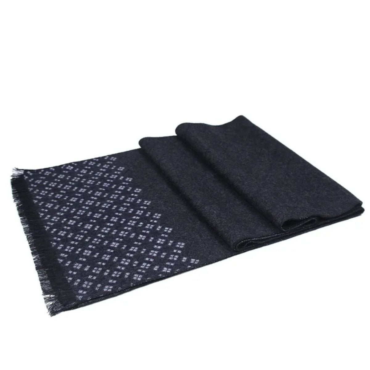 The Champs Élysées Cashmere Merino Scarf for Men - Black 3