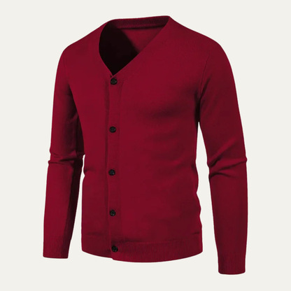 The Cheltenham Men’s V Neck Lightweight Button Cardigan 3