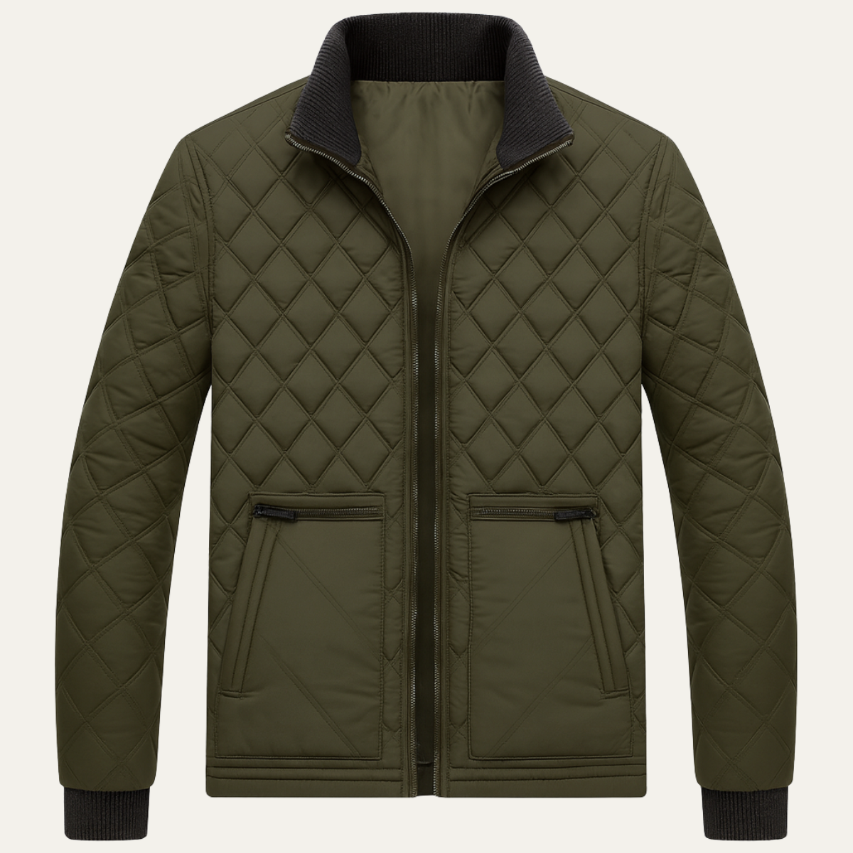 The Chianalea Men’s Vintage Diamond Puffer Quilted Jacket 1