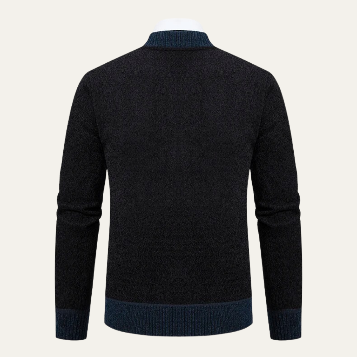 The Clapham Men's Embroidered Smart Knit Zip Cardigan 5