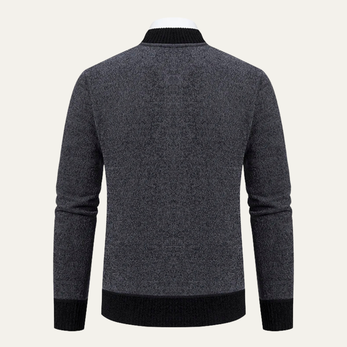 The Clapham Men's Embroidered Smart Knit Zip Cardigan 6