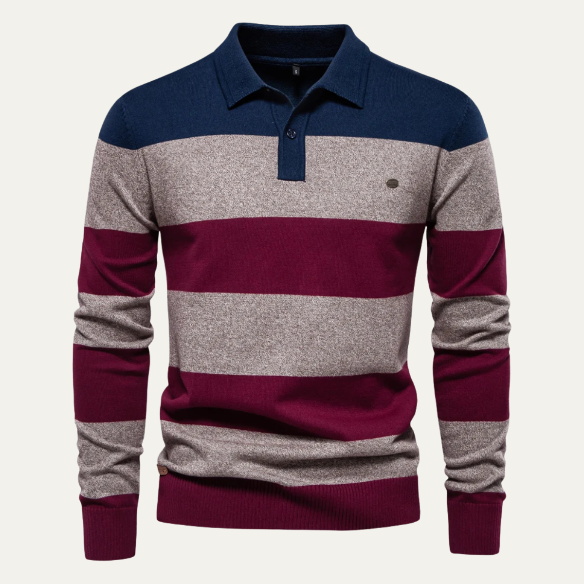 The Colchester Men’s Casual Striped Polo Knit Jumper 0