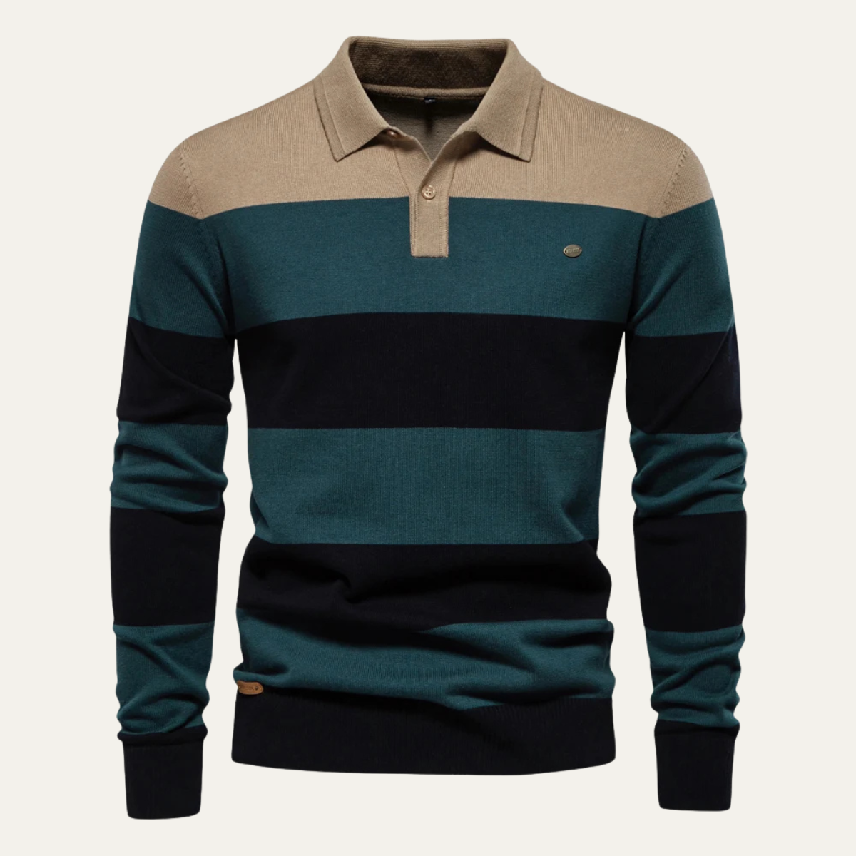 The Colchester Men’s Casual Striped Polo Knit Jumper 6