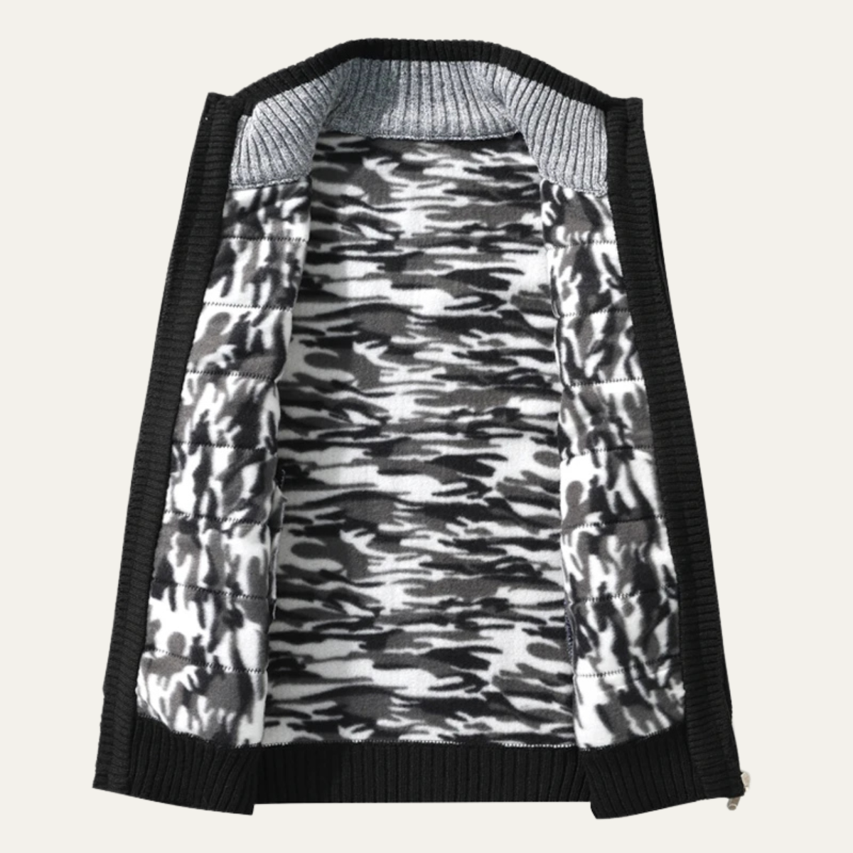 The Como Lago Men’s Winter Padded Zip Up Knit Jacket 2