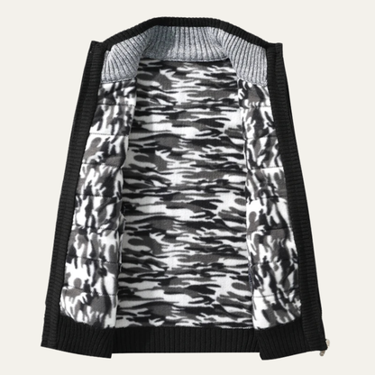 The Como Lago Men’s Winter Padded Zip Up Knit Jacket 2