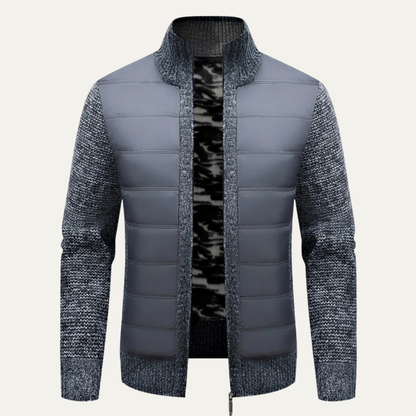 The Como Lago Men’s Winter Padded Zip Up Knit Jacket 3