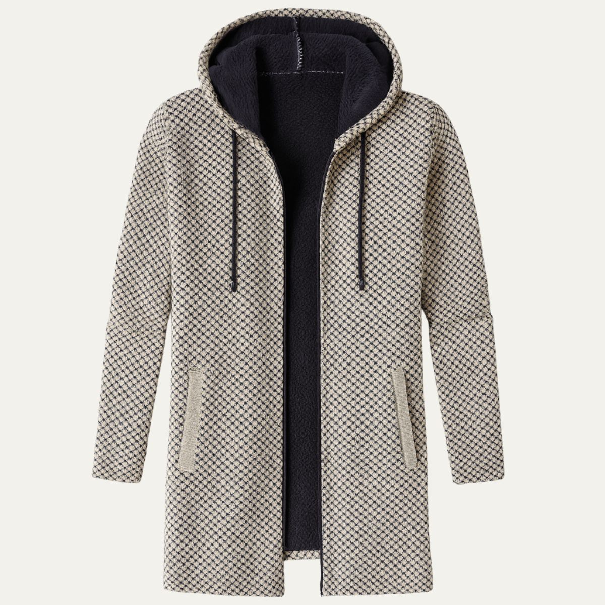 The Copenhagen Hooded Knit Cardigan – Men’s Longline Casual Coat 0