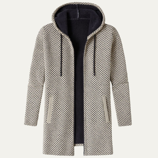 The Copenhagen Hooded Knit Cardigan – Men’s Longline Casual Coat 0