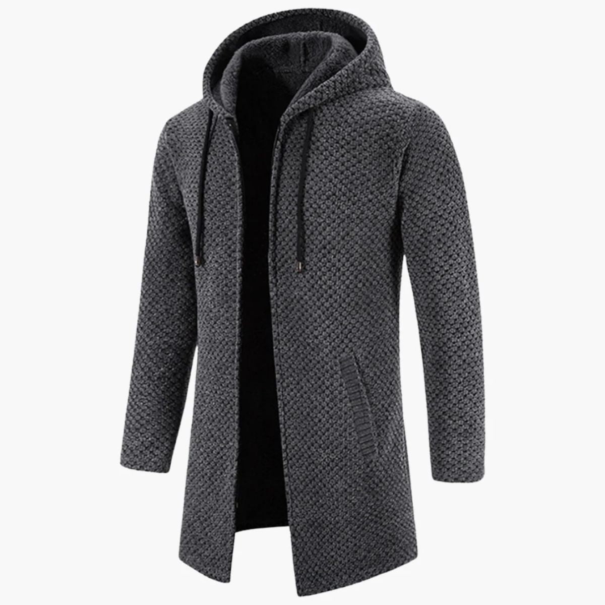 The Copenhagen Hooded Knit Cardigan – Men’s Longline Casual Coat 3