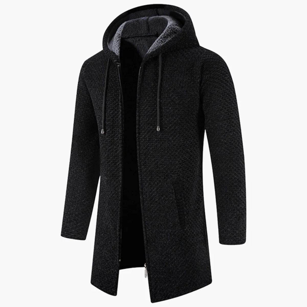 The Copenhagen Hooded Knit Cardigan – Men’s Longline Casual Coat 5
