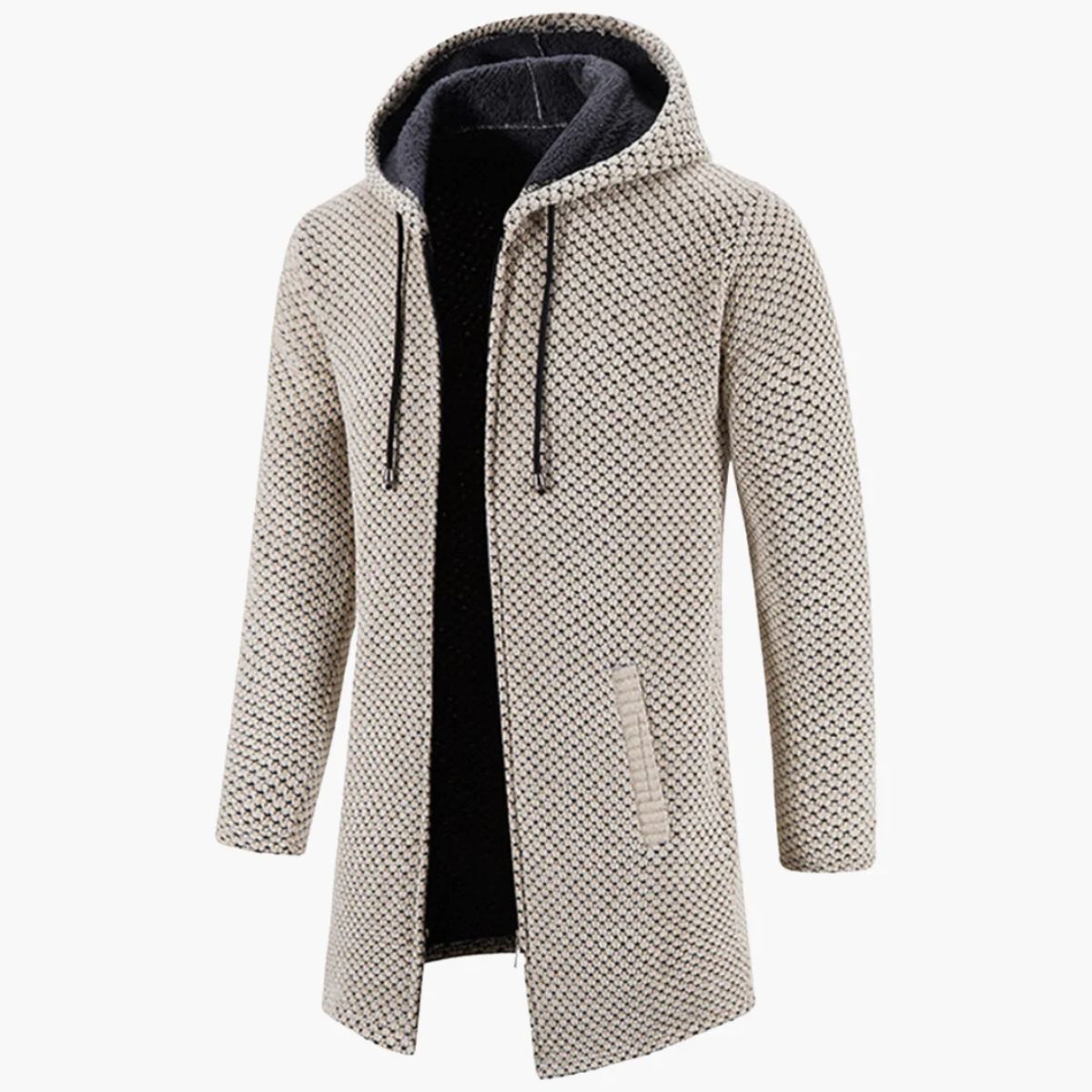 The Copenhagen Hooded Knit Cardigan – Men’s Longline Casual Coat 6