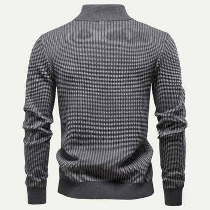 The Darrow Men’s Trendy Quarter Zip Knitted Jumper 1
