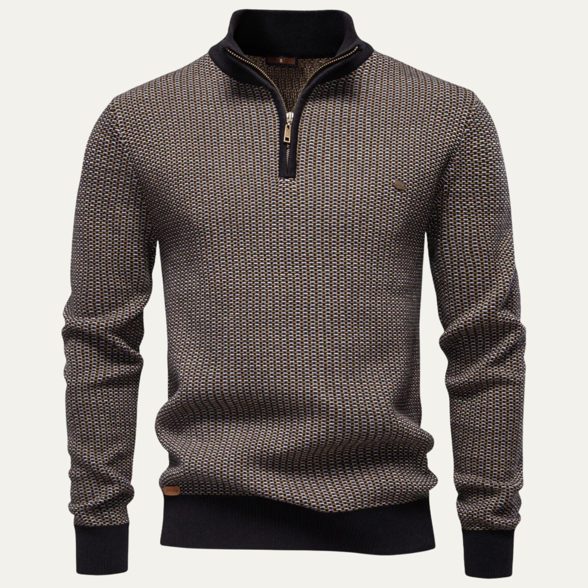 The Darrow Men’s Trendy Quarter Zip Knitted Jumper 6
