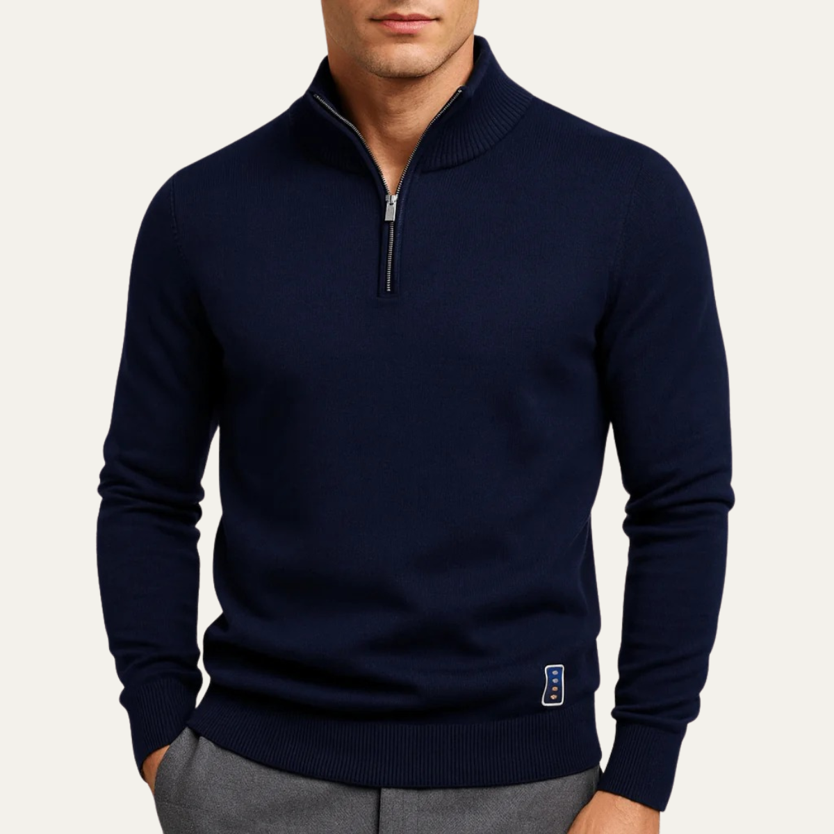 The Dartmouth Men's Half Zip Knit Smart Casual Jumper 4