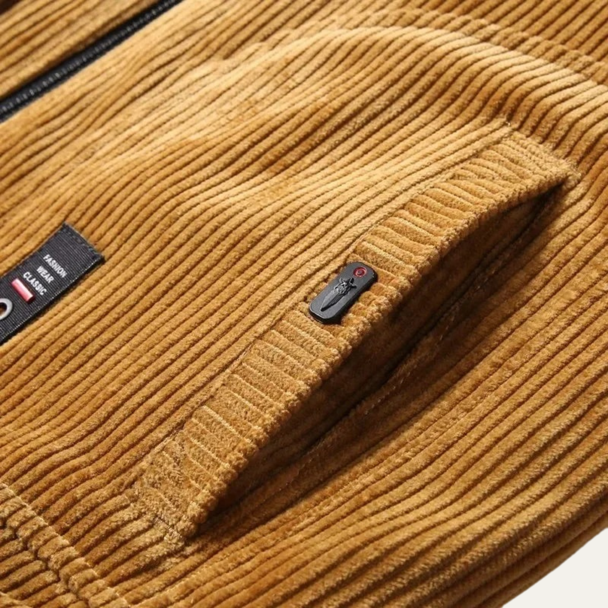 The Denbigh Men's Winter Warm Fur Lined Corduroy Jacket 2