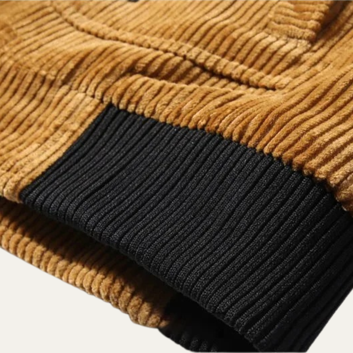 The Denbigh Men's Winter Warm Fur Lined Corduroy Jacket 3