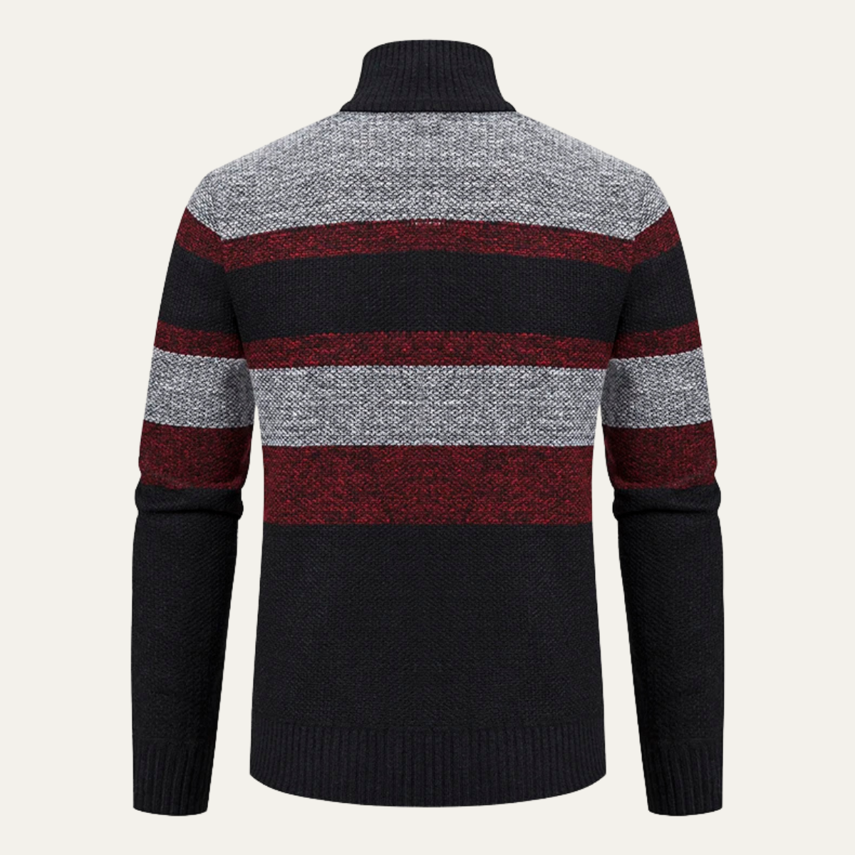 The Desenzano Men’s Knit Winter Striped Zip Cardigan 3