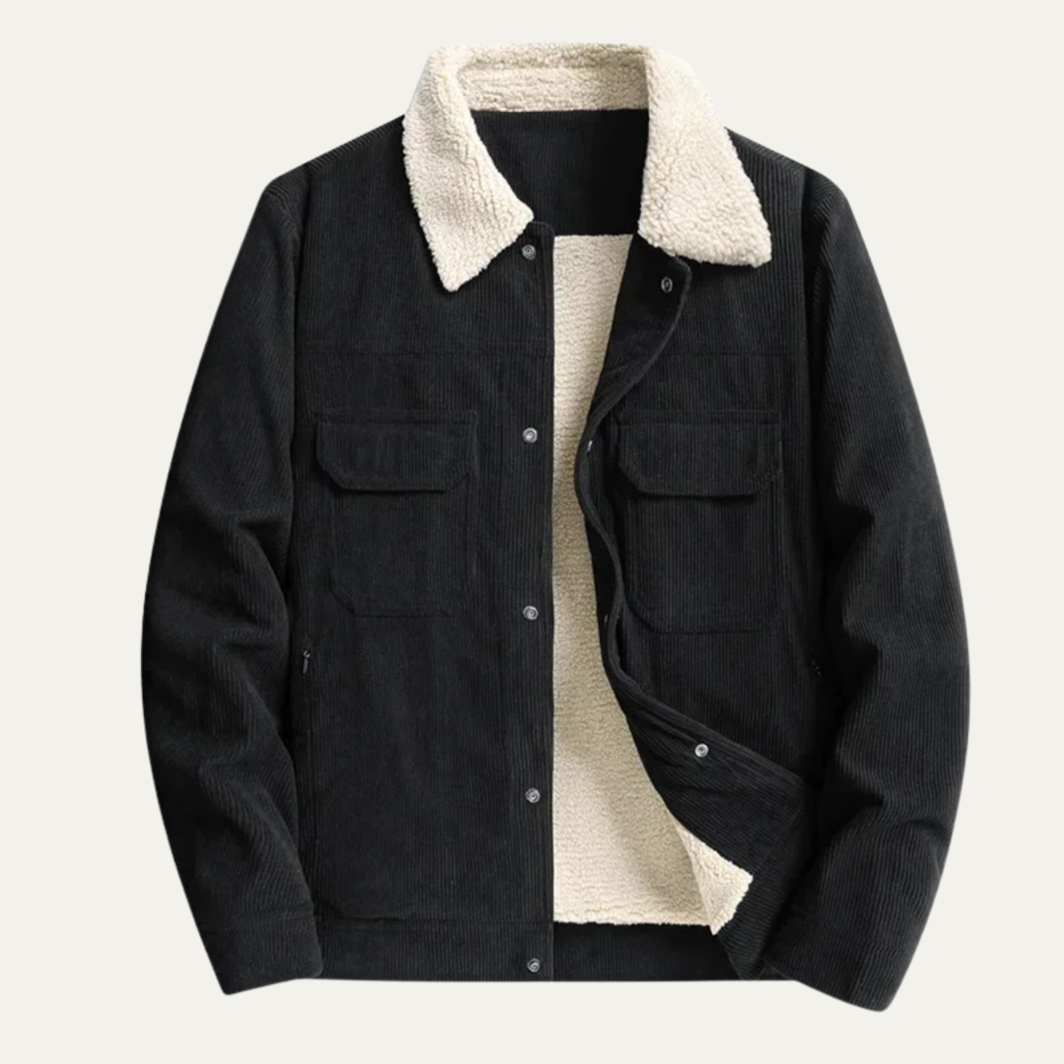 The Desenzano Men’s Sherpa Fleece Lined Warm Corduroy Jacket 0