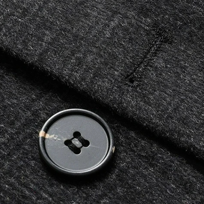 The Dobbiaco Men’s Winter Plaid Wool Blend Overcoat with Quilted Lining 6