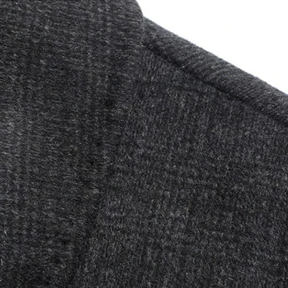 The Dobbiaco Men’s Winter Plaid Wool Blend Overcoat with Quilted Lining 7