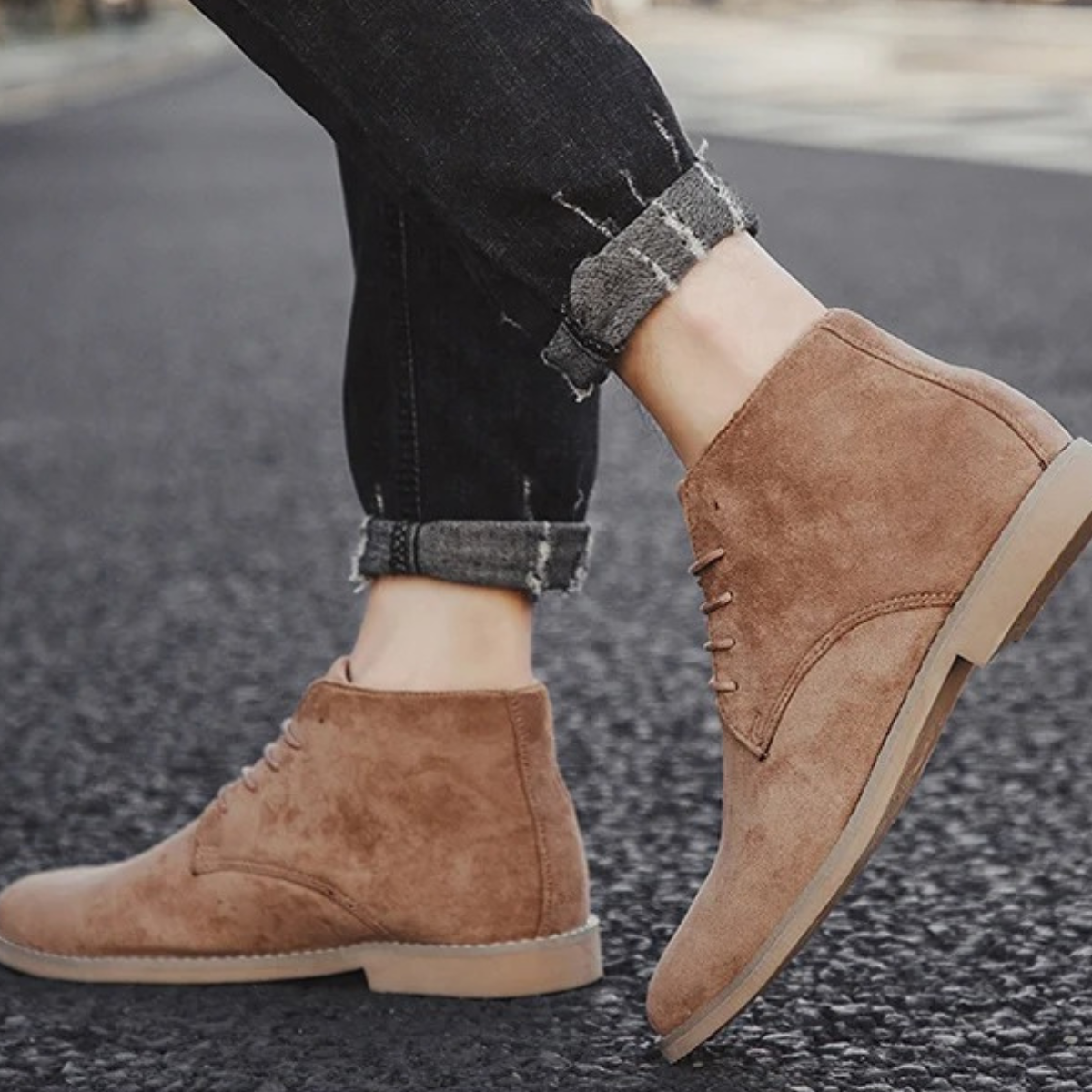 The Dockside Men’s Casual Suede Lace Up Ankle Boots 6