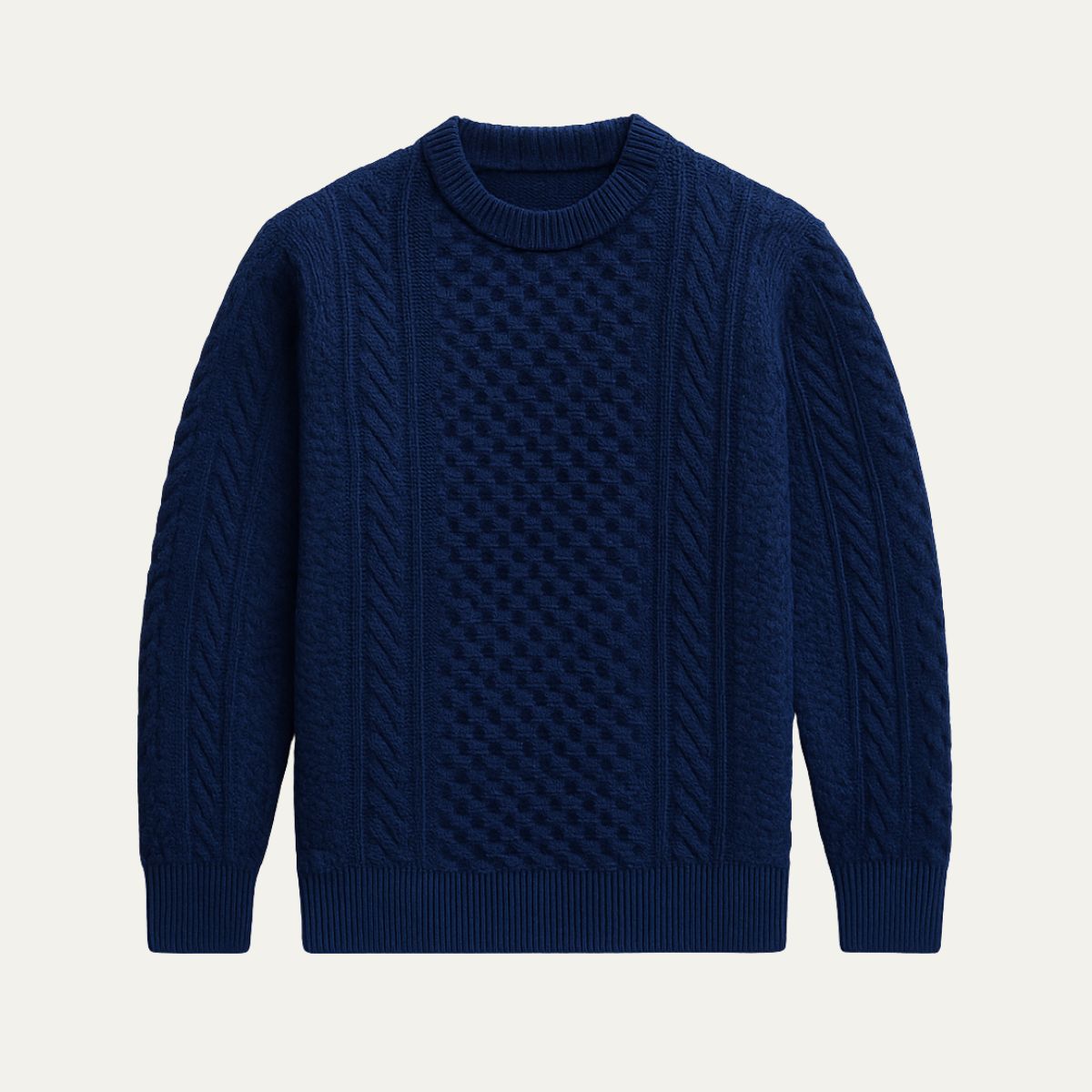 The Donegal Cable Knit Crew Neck Jumper for Men 1