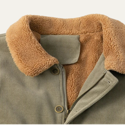 The Dorsoduro Men's Corduroy Sherpa Warm Winter Trucker Jacket 4