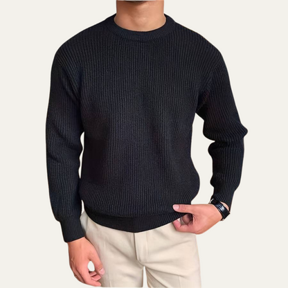 The Edinburgh Men's Classic Ribbed Knit Crew Neck Jumper 0
