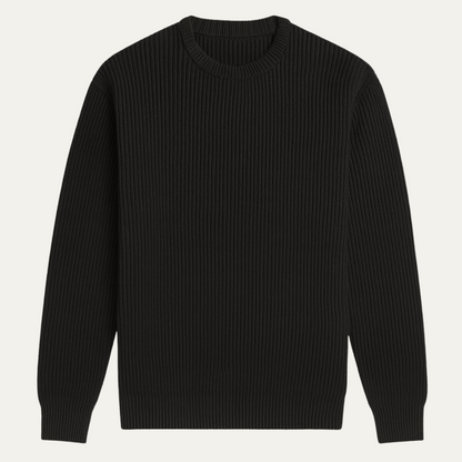 The Edinburgh Men's Classic Ribbed Knit Crew Neck Jumper 1