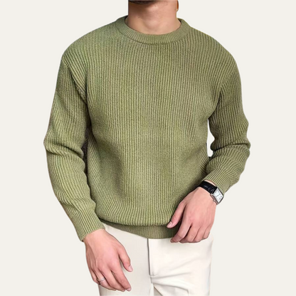 The Edinburgh Men's Classic Ribbed Knit Crew Neck Jumper 3