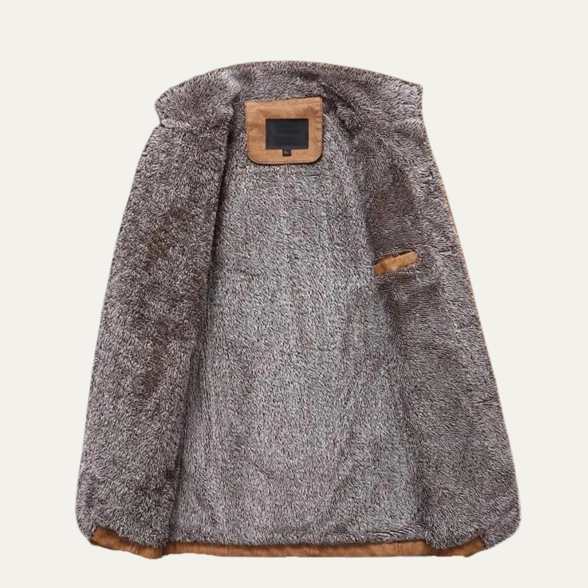 The Edinburgh Men’s Leather Warm Fleece Lined Winter Jacket – Warm Fleece-Lined Khaki Coat 2
