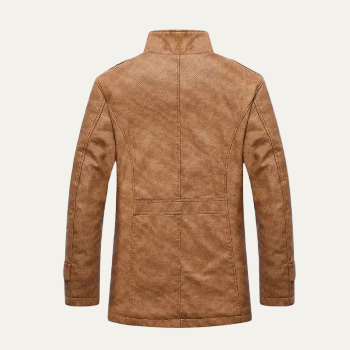 The Edinburgh Men’s Leather Warm Fleece Lined Winter Jacket – Warm Fleece-Lined Khaki Coat 3