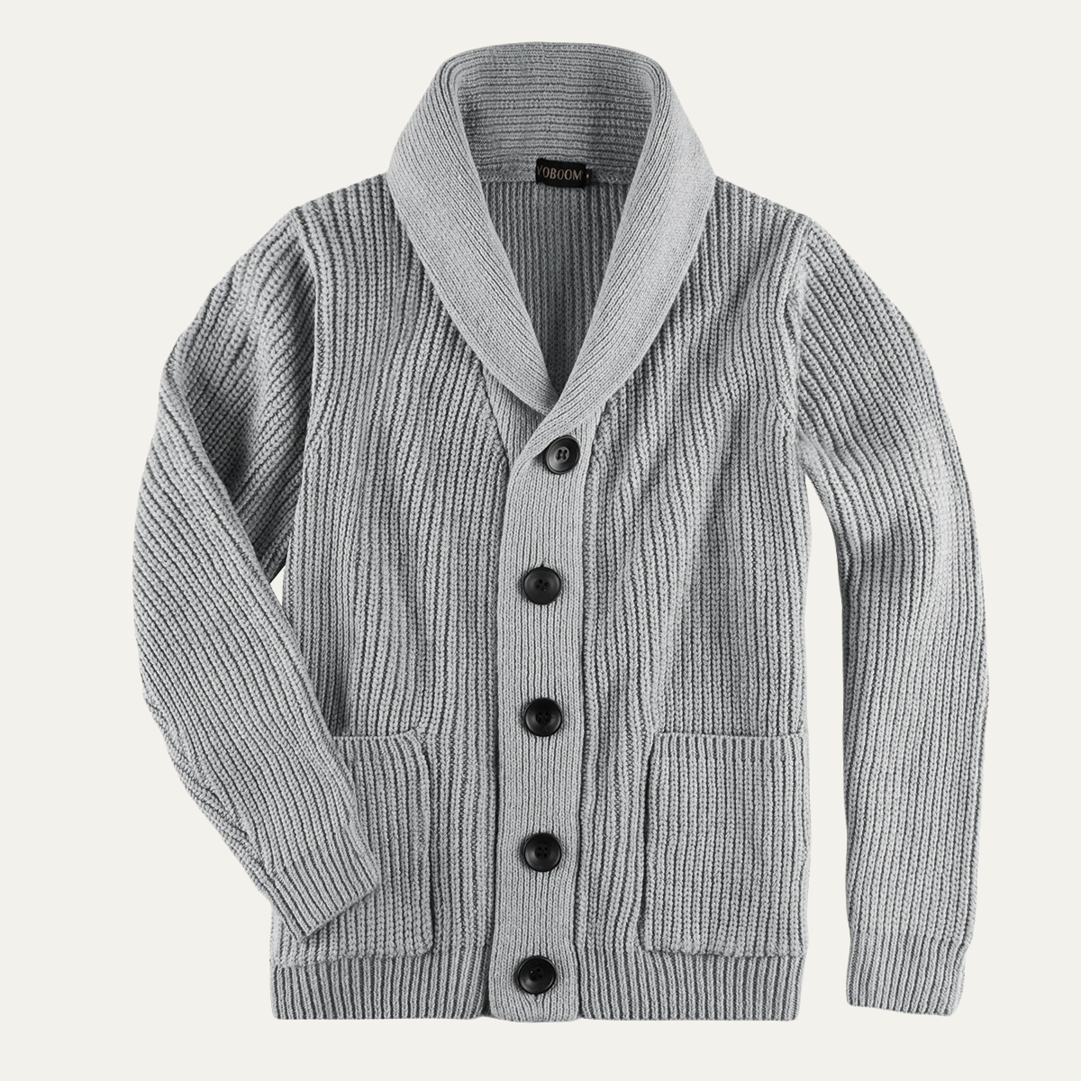 The Farnham Men’s Chunky Knit Shawl Collar Cardigan 0