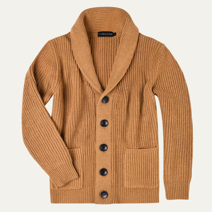 The Farnham Men’s Chunky Knit Shawl Collar Cardigan 6