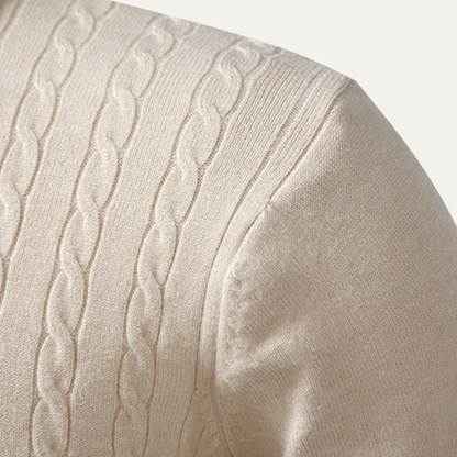 The Folkestone Men’s Trendy Buttoned Knit Polo Sweater 2