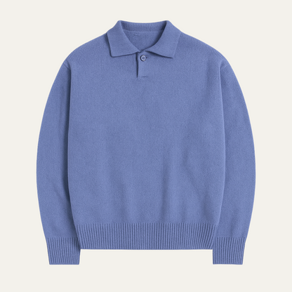 The Four Seasons Elegant Men’s Wool Buttoned Polo Knit Jumper 1