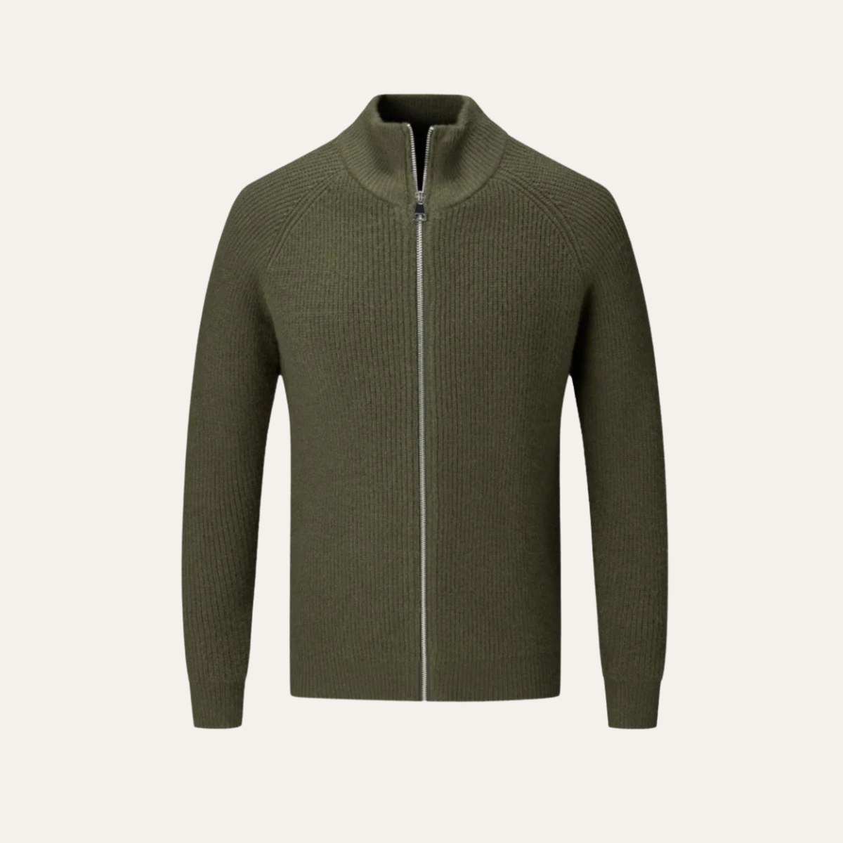The Four Seasons Merino Wool Knitted Zip Cardigan Jumper for Men 2