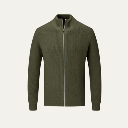 The Four Seasons Merino Wool Knitted Zip Cardigan Jumper for Men 2