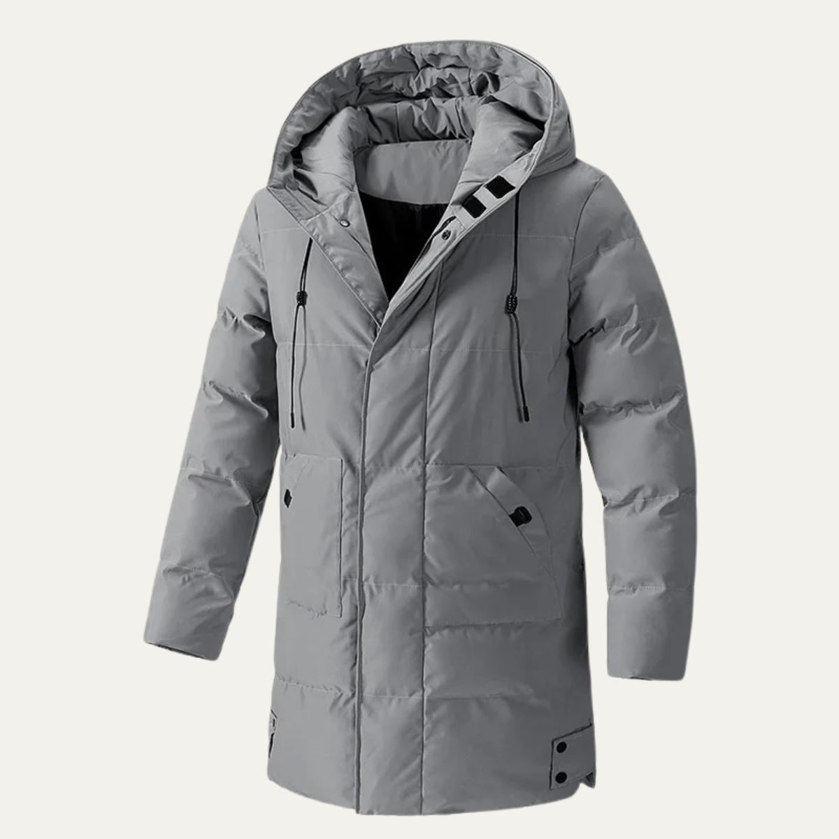 The Fulham Men’s Long Hooded Puffer Winter Jacket 0