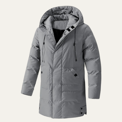 The Fulham Men’s Long Hooded Puffer Winter Jacket 0